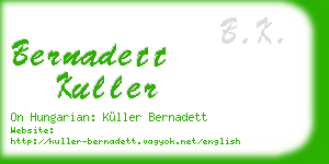 bernadett kuller business card